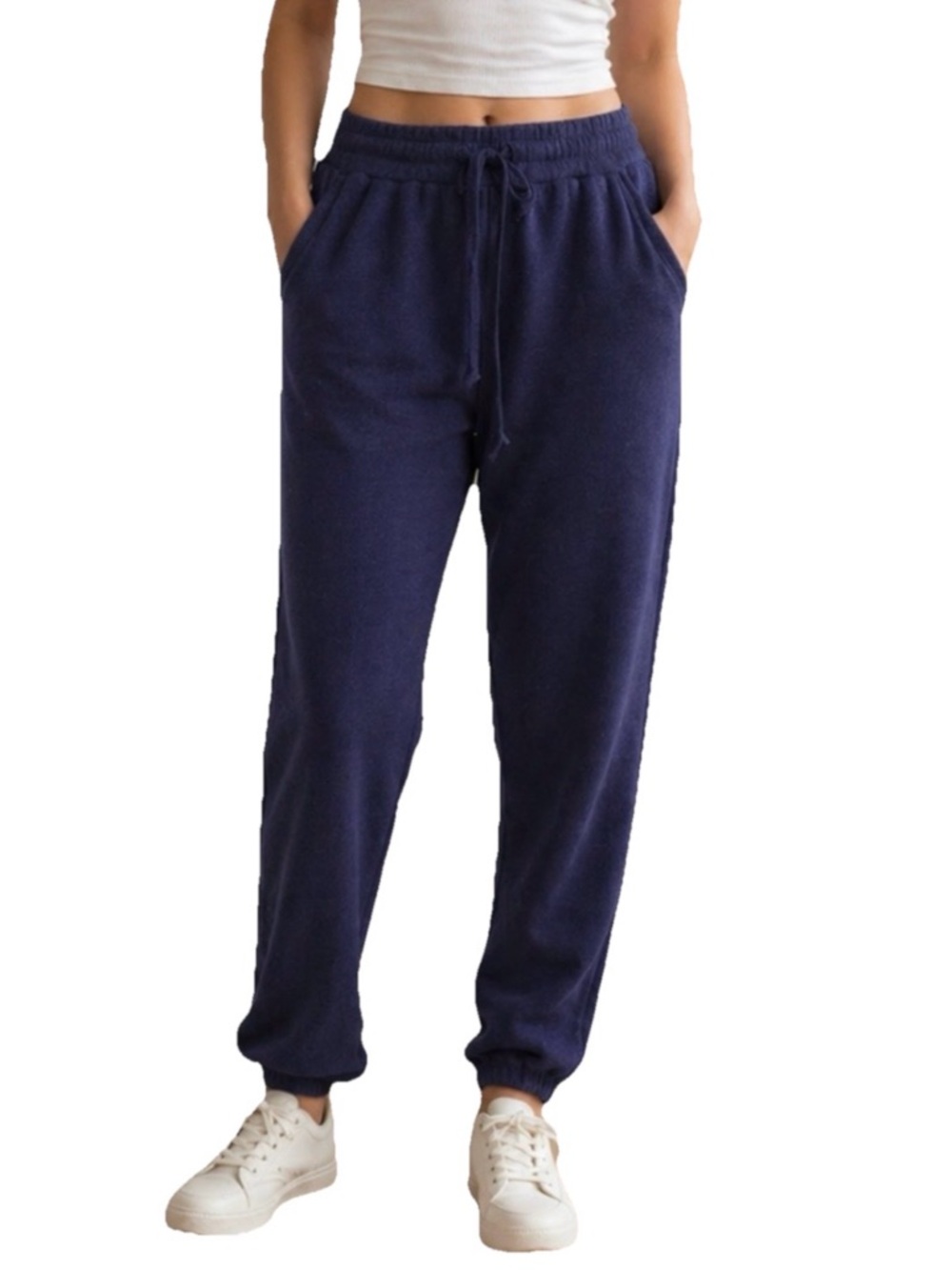 Bobi Los Angeles Women’s Blue Cotton Stretch Jogger Pants Size XS